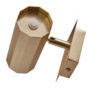Nordlux Alanis - wandlamp - 8,6 x 8,6 x 15 cm - goud 