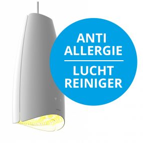 Airfree Lamp 80 - hanglamp met luchtreiniger - werkt tegen virussen, allergieën en meer - Ø 18,5 x 225 cm - 9W LED incl. - wit (stockopruiming!)