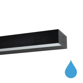 Lichtkoning Wall Line - wandlamp - 3,3 x 7 cm profiel - 19,2W LED per meter - zwart - IP65 ledstrip en driver