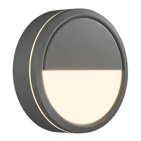 Nordlux Smart Ava - wandverlichting - slimme verlichting - Ø 20 x 6,7 cm - 9,5W LED incl. - IP54 - grijs