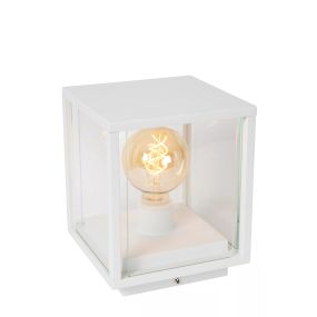 Lucide Claire - sokkellamp - 20 x 20 x 24,5 cm - IP54 - wit
