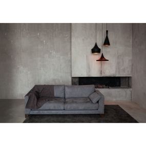 ONE Light Retro Pendants - hanglamp - Ø 24 x 190 cm - zwart en messing