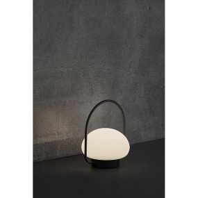 Nordlux Sponge - buiten tafellamp - oplaadbaar via USB-kabel - Ø 22,5 x 27,7 cm - 3 stappen Moodmaker functie - 4,8W LED incl. - IP65 - wit en zwart