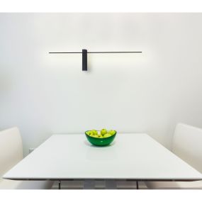 Maxlight Saber - wandverlichting - 22 x 4 x 61 cm - 6W LED incl. - IP23 - zwart