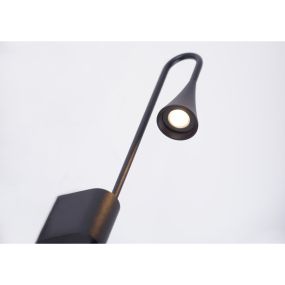 Maxlight Comet - wandverlichting - 12 x 4 x 80 cm - 3,2W LED incl. - IP54 - zwart