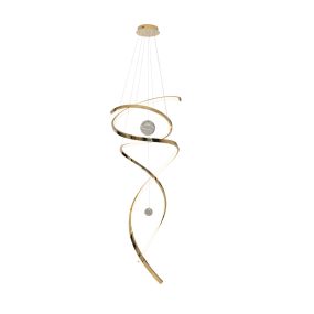 Maxlight Ritz - hanglamp - Ø 60 x 300 cm - 100W LED incl. - goud