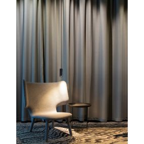 Nova Luce Aila - hanglamp - Ø 5,6 x 120 cm - zandzwart