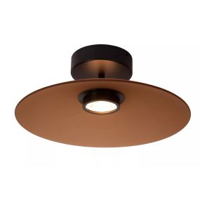 Lucide Menga - hanglamp - Ø 40 x 16 cm - 12W dimbare LED incl. - amber