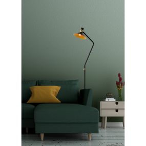 Lucide Pepijn - staanlamp - 145 cm - 3 stappen dimbaar - zwart