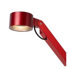 Lucide Ogden - bureaulamp - 49 x 20 x 90 cm - 7W dimbare LED incl. - rood
