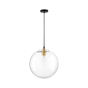 Nova Luce Mirale - hanglamp - Ø 25 x 181 cm - goud en zwart