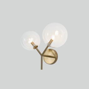 Maxlight Lollipop - wandverlichting - 35 x 11 x 30 cm - messing