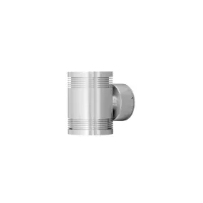 Konstsmide Monza - buiten wandlamp - 10 x 14 x 12 cm - 12W LED incl. - IP54 - geanodiseerd zilver
