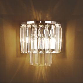 Maxlight Monaco - wandverlichting - 18 x 11 x 19 cm - chroom