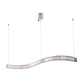 Maxlight Saphir - hanglamp - 144 x 29 x 180 cm - 18W LED incl. - chroom