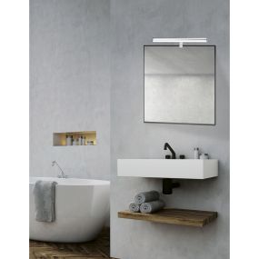 Nova Luce Vanese - spiegellamp - 49 x 6,5 x 6,5 cm - 12W LED incl. - IP44 - chroom