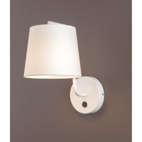 Maxlight Chicago - wandverlichting met schakelaar - 20 x 29 x 32 cm - wit