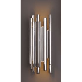 Maxlight Organic - wandverlichting - 19 x 10 x 43 cm - 8 x 1W dimbare LED incl. - chroom