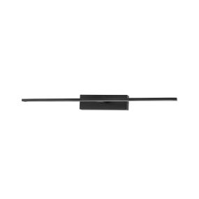 Nova Luce Mondrian - spiegellamp - 62 x 14 x 6 cm - 20W LED incl. - IP44 - zand zwart