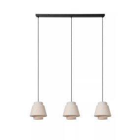 Lucide Tribute 3L - hanglamp - 120 x 25 x 150 cm - beige