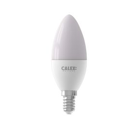 Calex Smart LED lamp - Ø 3,7 x 11,4 cm - E14 - 5W - dimfunctie en instelbare lichtkleur via app - RGB+W