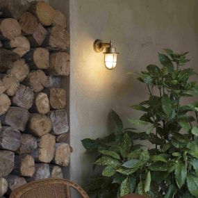 Faro Nahir - wandverlichting - 12 x 20 x 23 cm - IP44 - messing