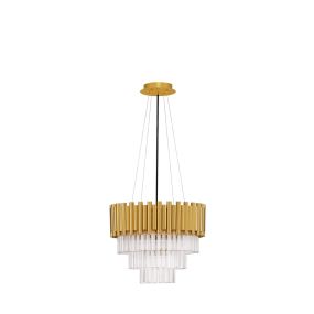 Nova Luce Magnolia - hanglamp - Ø 39 x 120 cm - goud