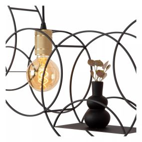 Lucide Circle - hanglamp 3L - 104 x 15 x 160 cm - zwart