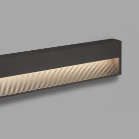 Faro Grada - wandverlichting - 60 x 4,6 x 12,8 cm - 12W LED incl. - IP54 - donkergrijs