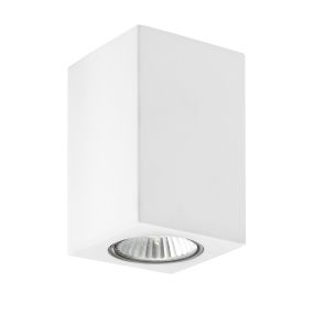 Nova Luce Nevio - plafondspot - 11 x 7 cm - wit gips