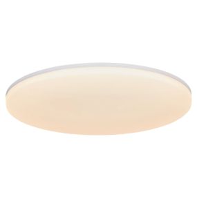 Nordlux Vic - plafondlamp - Ø 22 x 4 cm - 18W LED incl. - IP21 - wit - warm witte lichtkleur (3000K)