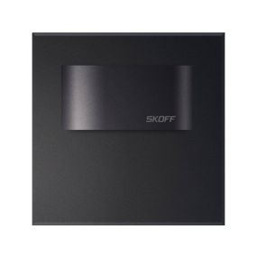 Skoff Tango Mini Short LED - inbouw wandverlichting - 60 x 60 mm - 0,4W LED incl. - 10Vdc - zwart - 6500K