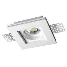 Nova Luce Tobia II - inbouwspot - 100 x 100 mm, 105 x 105 mm inbouwmaat - wit gips