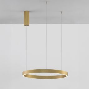 Nova Luce Elowen - hanglamp - Ø 60 x 150 cm - 60W dimbare LED incl. - goud