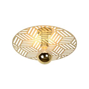 Lucide Olenna - plafondverlichting - Ø 40 x 12 cm - mat goud
