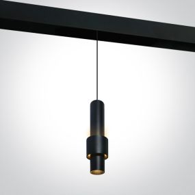 ONE Light magnetisch railsysteem MINI, MIDI & MAXI - hanglamp - Ø 6 x 30 cm - DALI - 7W dimbare LED incl. - zwart