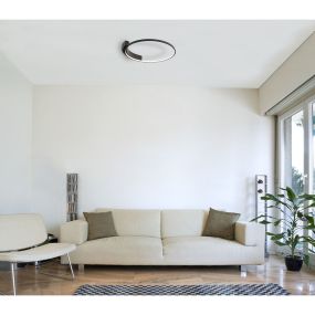 Maxlight Velvet - plafondverlichting - Ø 60 x 8 cm - 38W LED incl. - zwart