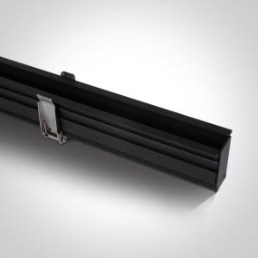ONE Light magnetisch railsysteem MIDI - inbouwprofiel - 2 meter - 6,8 x 4,4 cm - DALI dimbaar - zwart