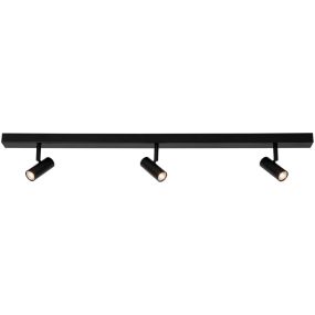 Nordlux Omari - opbouwspots 3L - 12 x 78 cm - 3 stappen dimmer - 3x 3,2W LED incl. - zwart