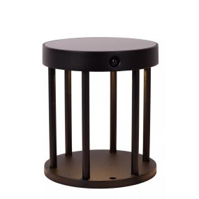 Lucide Jackson - tafellamp met dag- nachtsensor op zonne-energie - Ø 16 x 18 cm - 2W dimbare LED incl. - IP54 - zwart