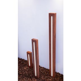 Lichtkoning Padoek Line M - tuinpaal - 4 x 8,8 x 70 cm + 30 cm voet - 5,8W dimbare LED incl.  - IP65 - padoek