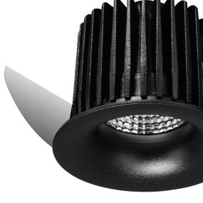 Nova Luce Gema - inbouwspot - Ø 82 mm, Ø 75 mm inbouwmaat - 10W LED incl. - zwart