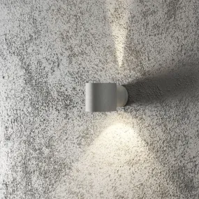 Konstsmide Modena - buiten wandlamp - 10 x 13,5 x 9 cm - IP44 - grijs