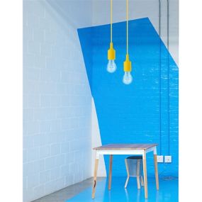Nova Luce Swing - hanglamp - Ø 4,5 x 100 cm - geel