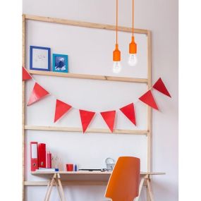 Nova Luce Swing - hanglamp - Ø 4,5 x 100 cm - oranje