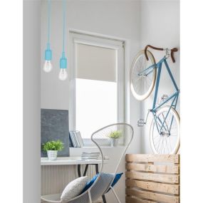Nova Luce Swing - hanglamp - Ø 4,5 x 100 cm - hemelsblauw