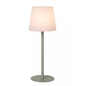 Lucide Tyon - oplaadbare tafellamp - Ø 15 x 41 cm - 2W dimbare LED incl. - IP65 - groen