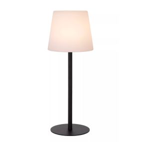 Lucide Tyon - oplaadbare tafellamp - Ø 15 x 41 cm - 2W dimbare LED incl. - IP65 - zwart