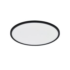 Nordlux Oja - plafondverlichting - Ø 42 x 3,2 cm - 3 stappen Moodmaker functie (2700K) - 22W LED incl. - zwart