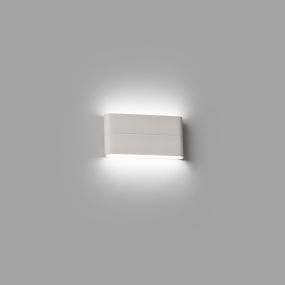 Faro Aday - wandverlichting - 17,5 x 2,2 x 9 cm - 6W LED incl. - IP54 - mat wit